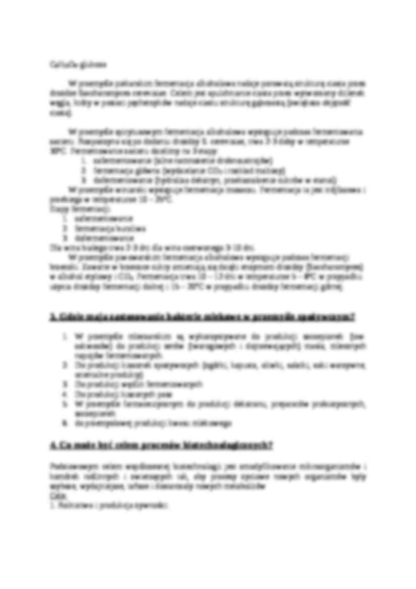 opracowane pytania na zaliczenie z podstaw biotechnologii - strona 2