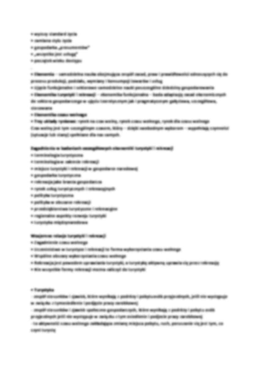 opracowanie na egzamin - Turystyka - strona 3