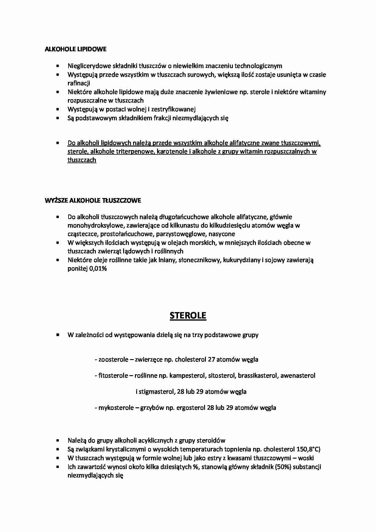 Alkohole Lipidowe - strona 1