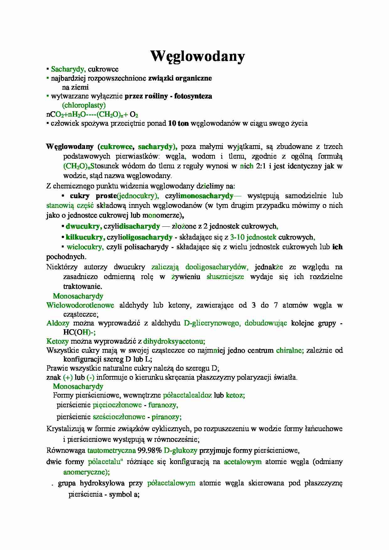 Węglowodany - strona 1