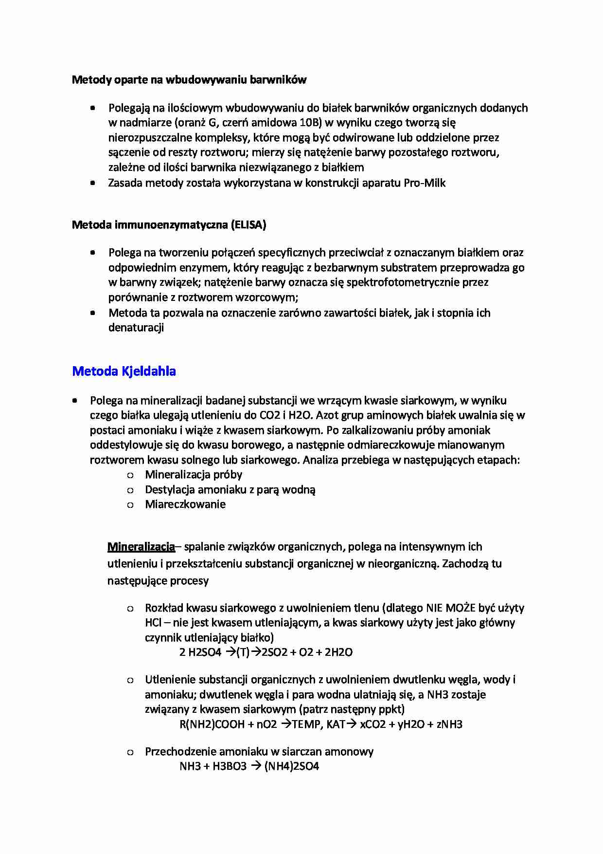 Metody  oparte na wbudowywaniu barwników - strona 1