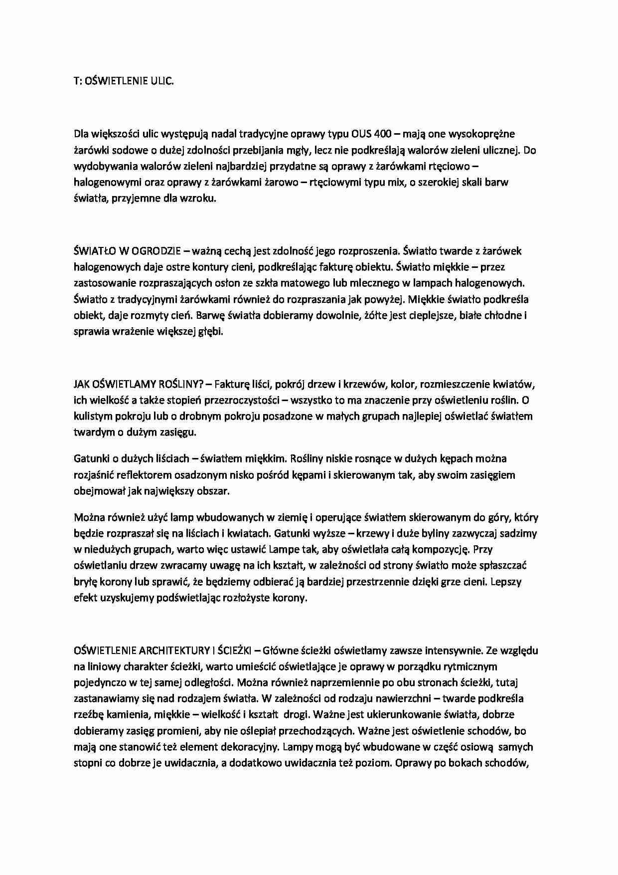 Oświetlenie ulic - strona 1