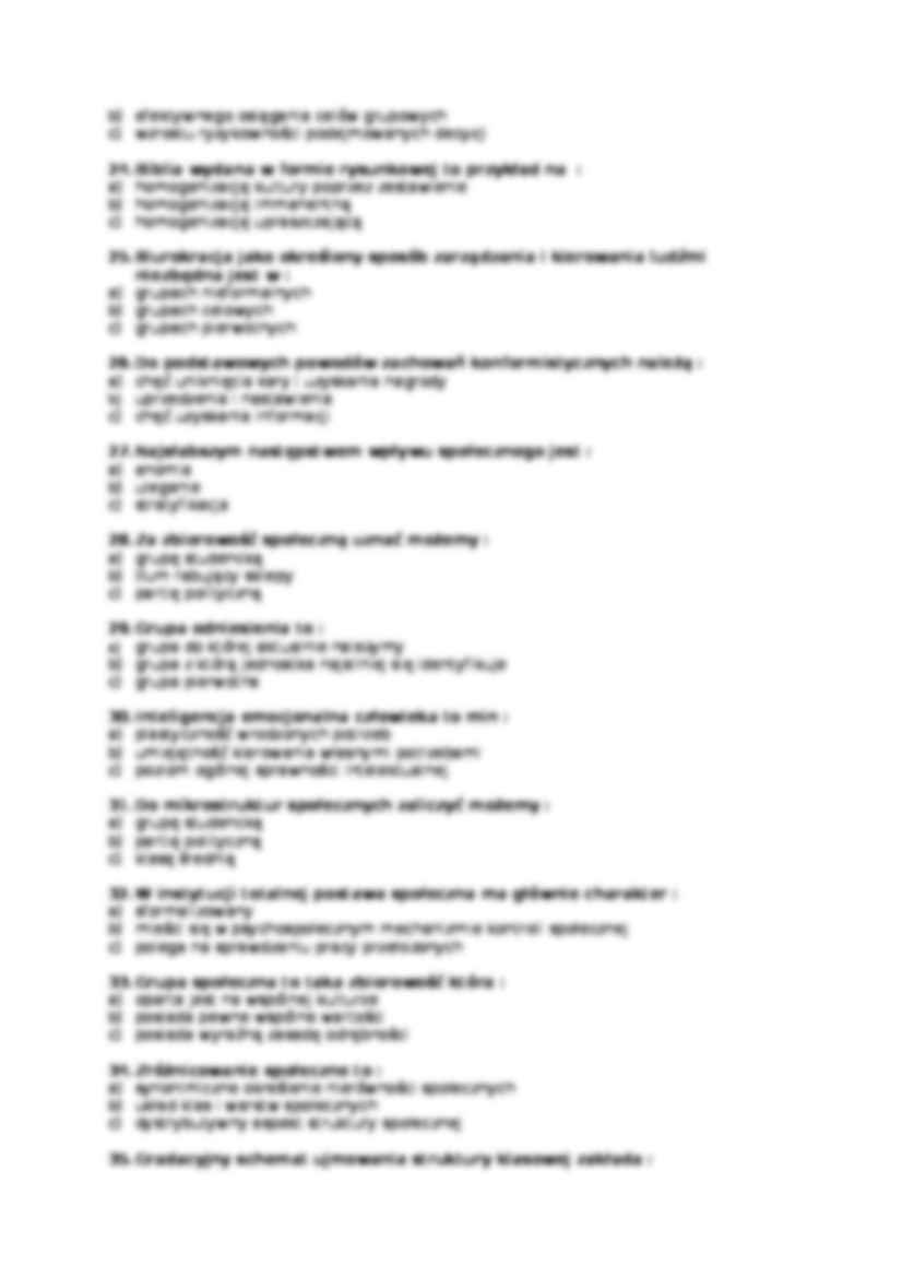 Testy z socjologii - strona 3