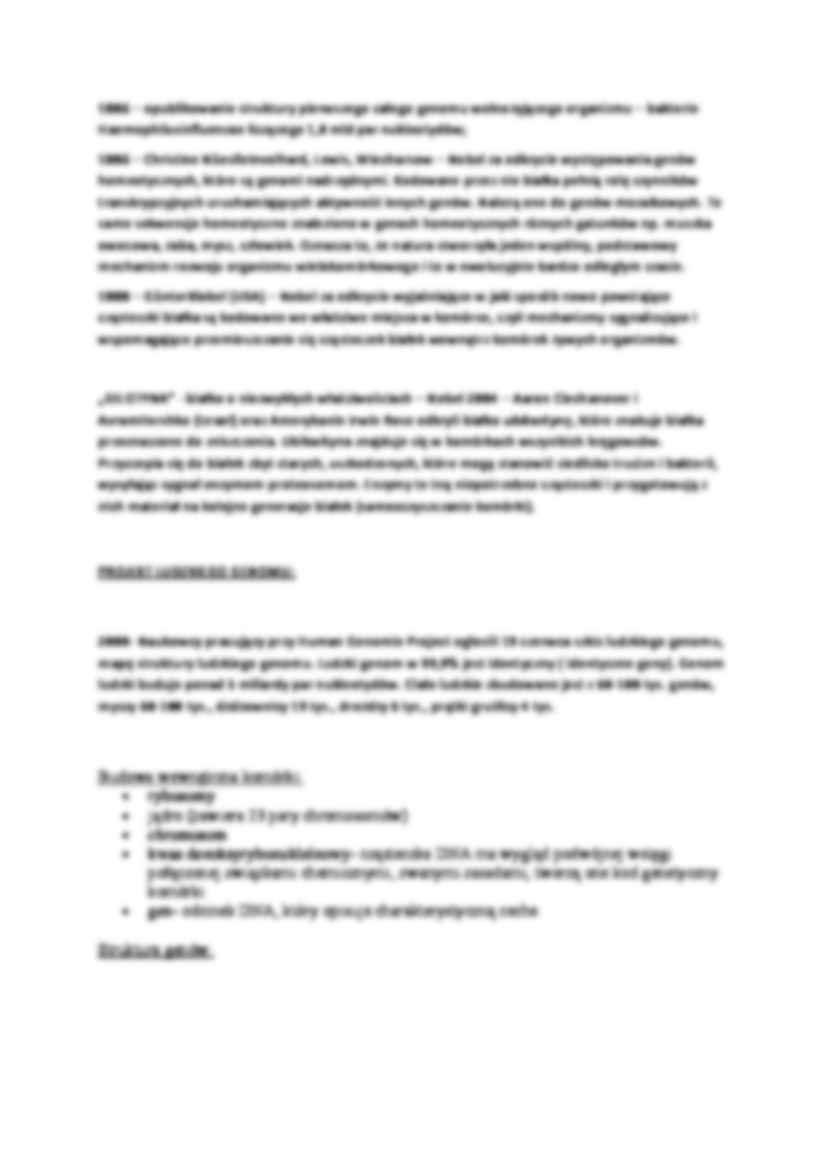 Chronologia wydarzeń dotyczących biosyntezy białka - strona 2