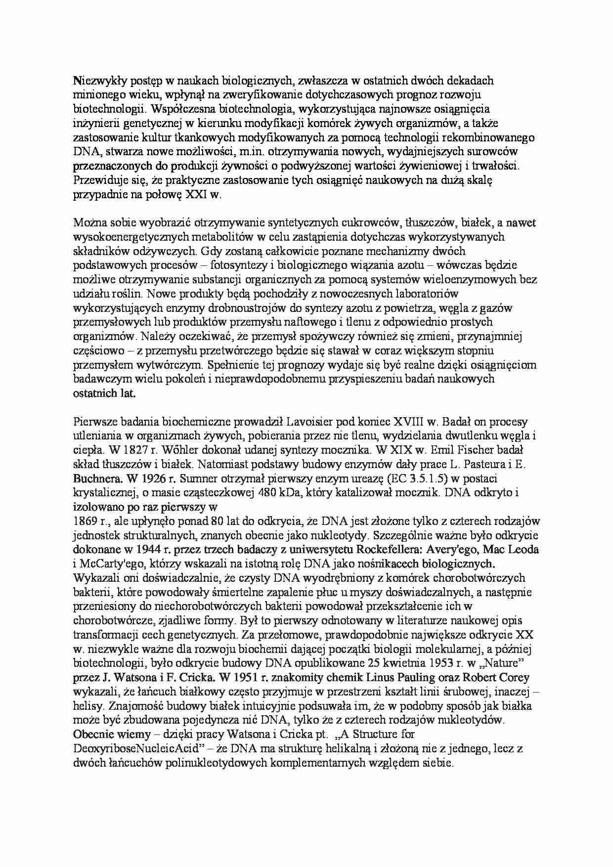 Niezwykły postęp w naukach biologicznych - strona 1