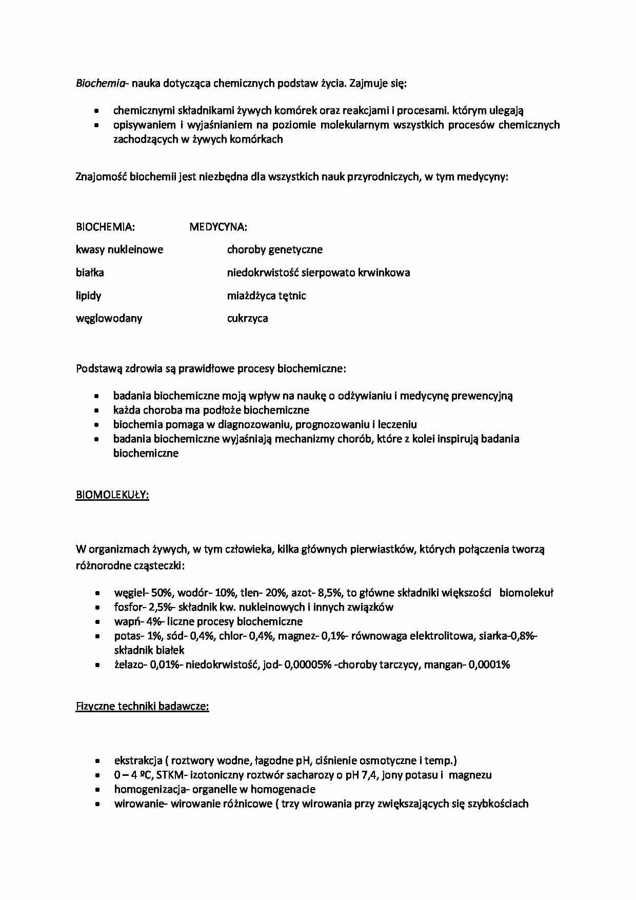 Podstawy Biochemi - strona 1