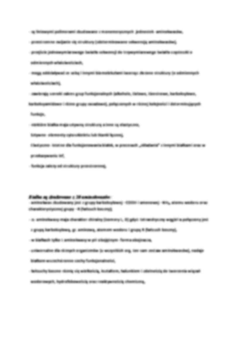 Struktura i funkcje białek - strona 2