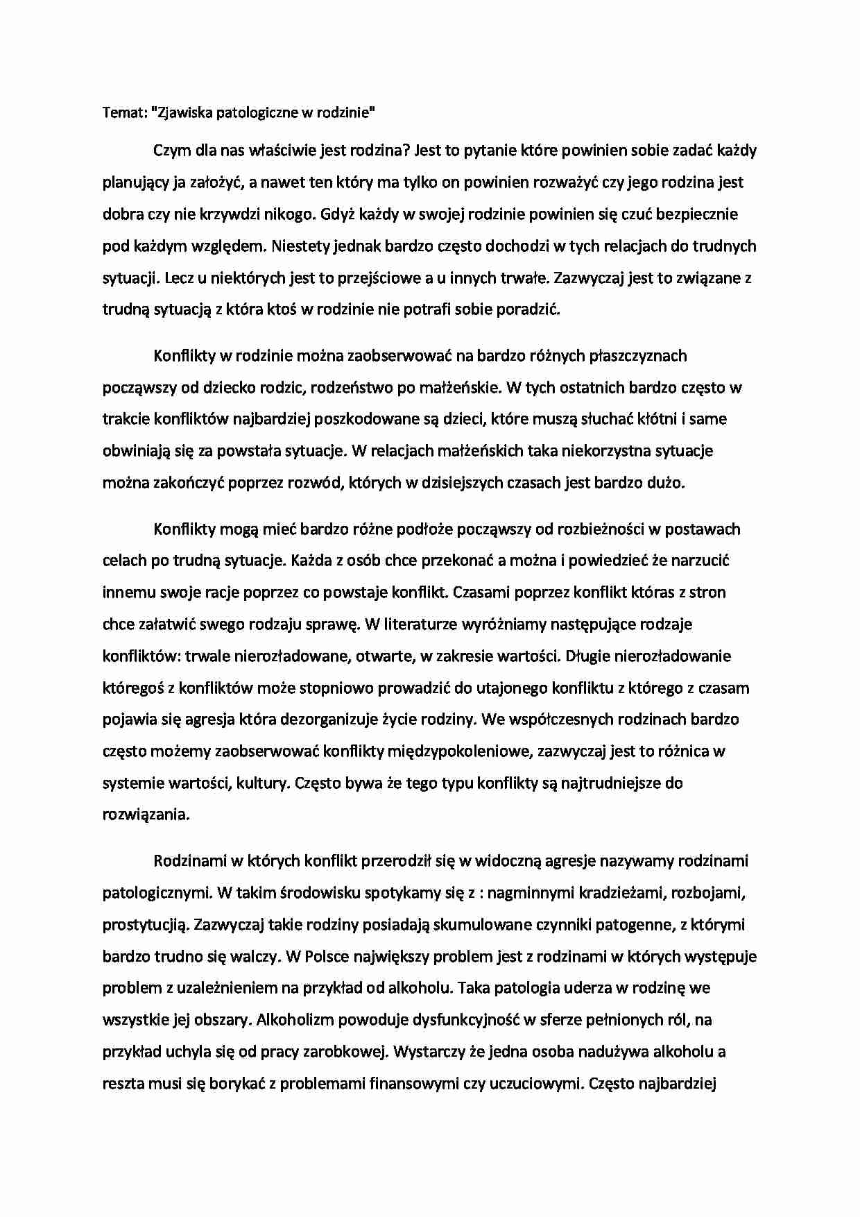 Zjawiska patologiczne w rodzinie - strona 1