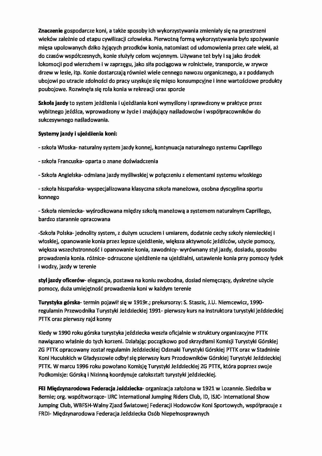 Rekracja konna - strona 1