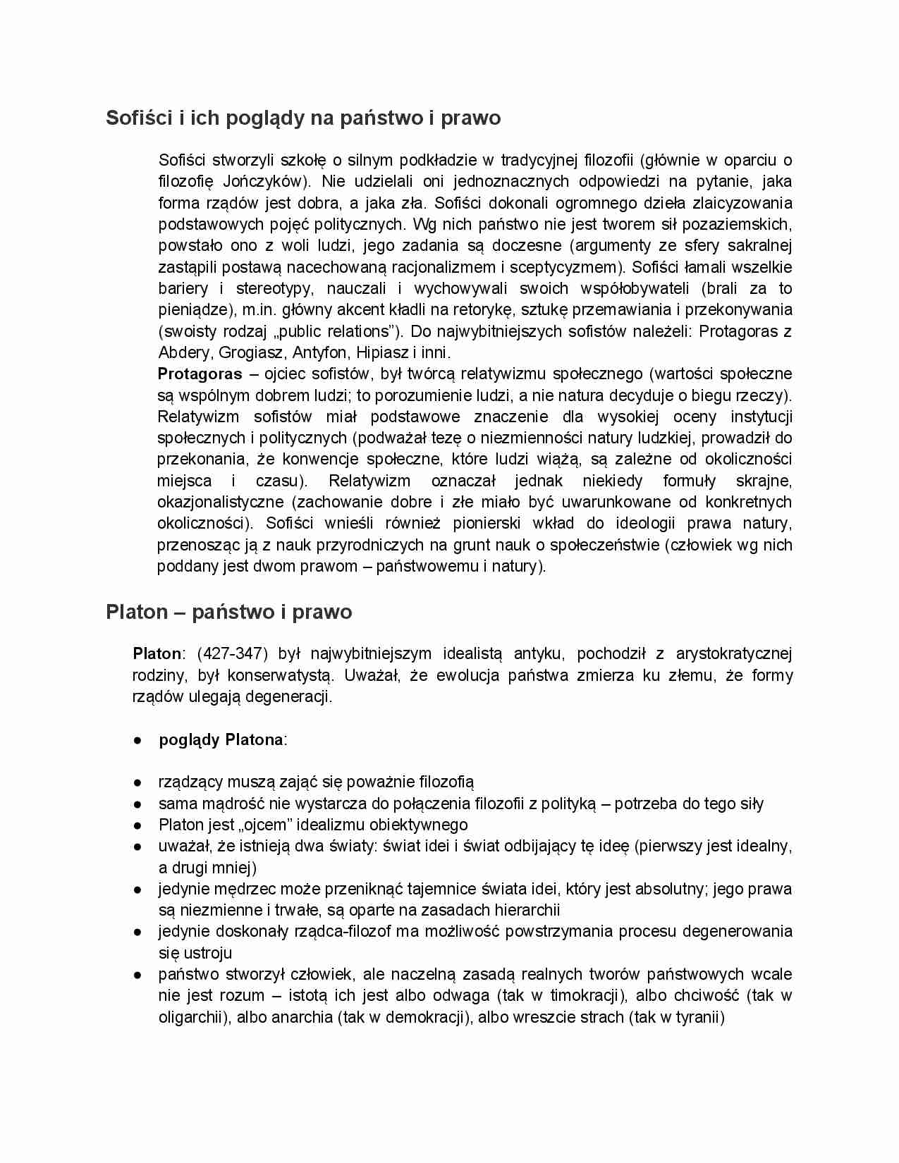 Sofiści, Arystoteles, Platon - strona 1