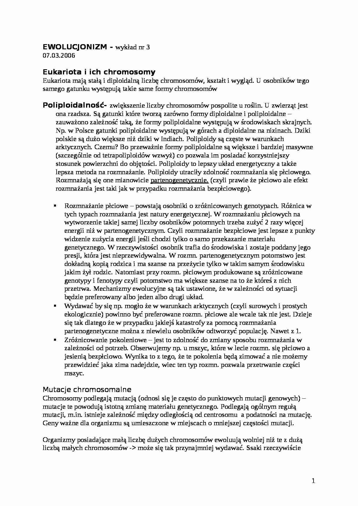 Wykład  3 - ewolucjonizm - strona 1