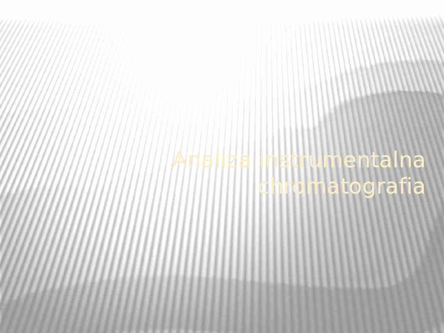 Chemia ogólna - chromatografia - strona 1