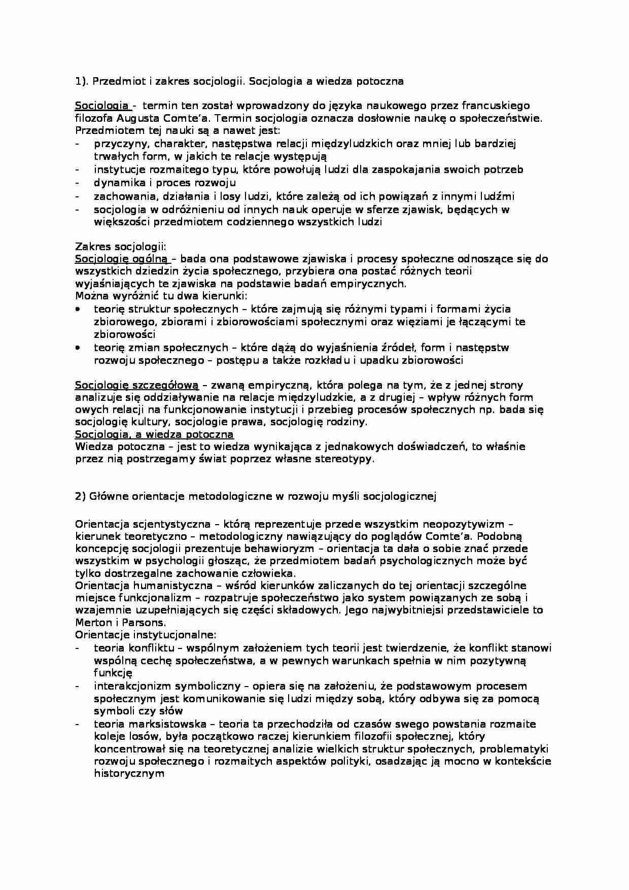 Socjologia - Kultura - strona 1