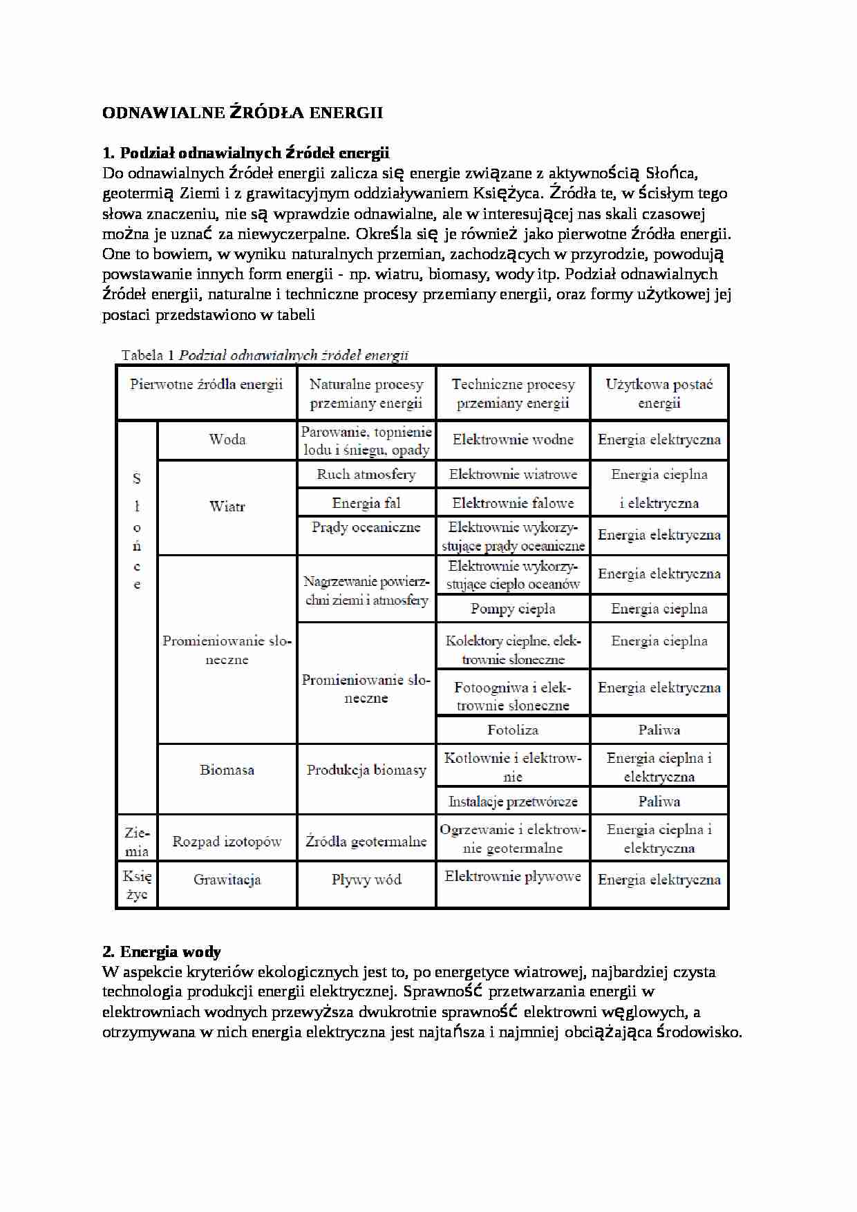 Odnawialne źródła energii - Energia wody - strona 1
