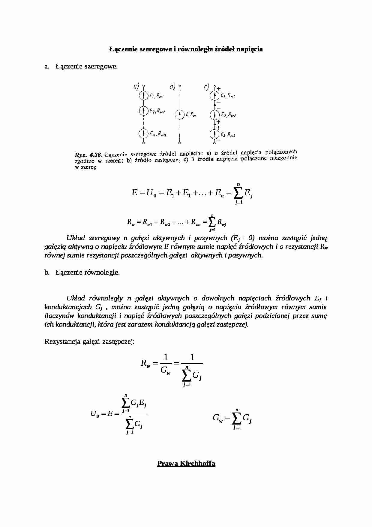 Łączenie szeregowe i równoległe źródeł napięcia - strona 1