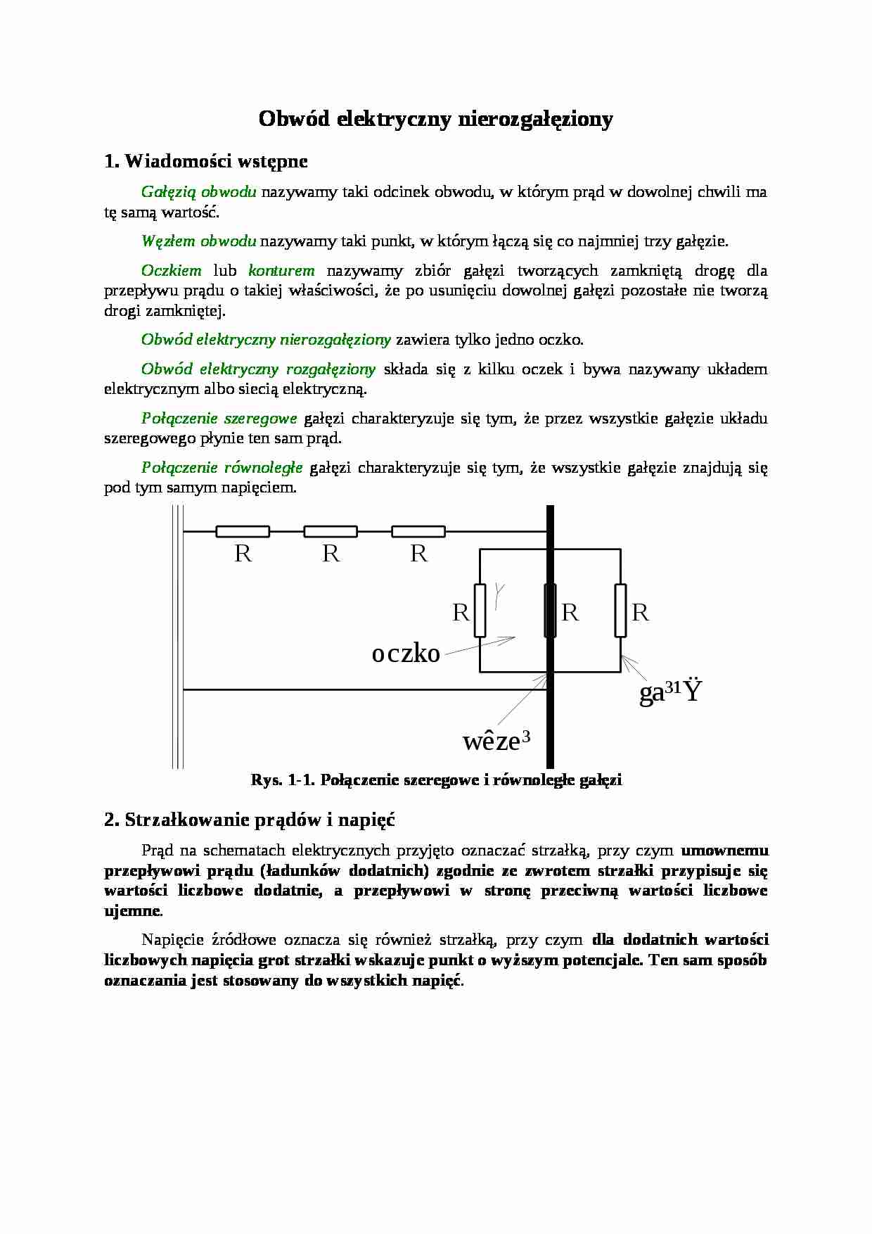Obwód elektryczny nierozgałęziony - strona 1
