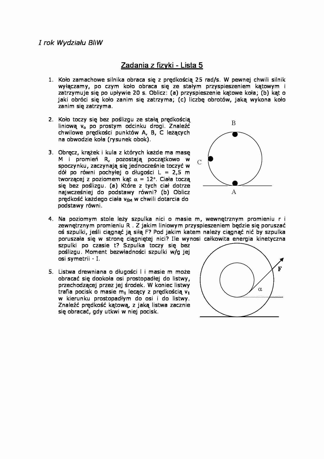 Kinematyka - zadania 11 - strona 1