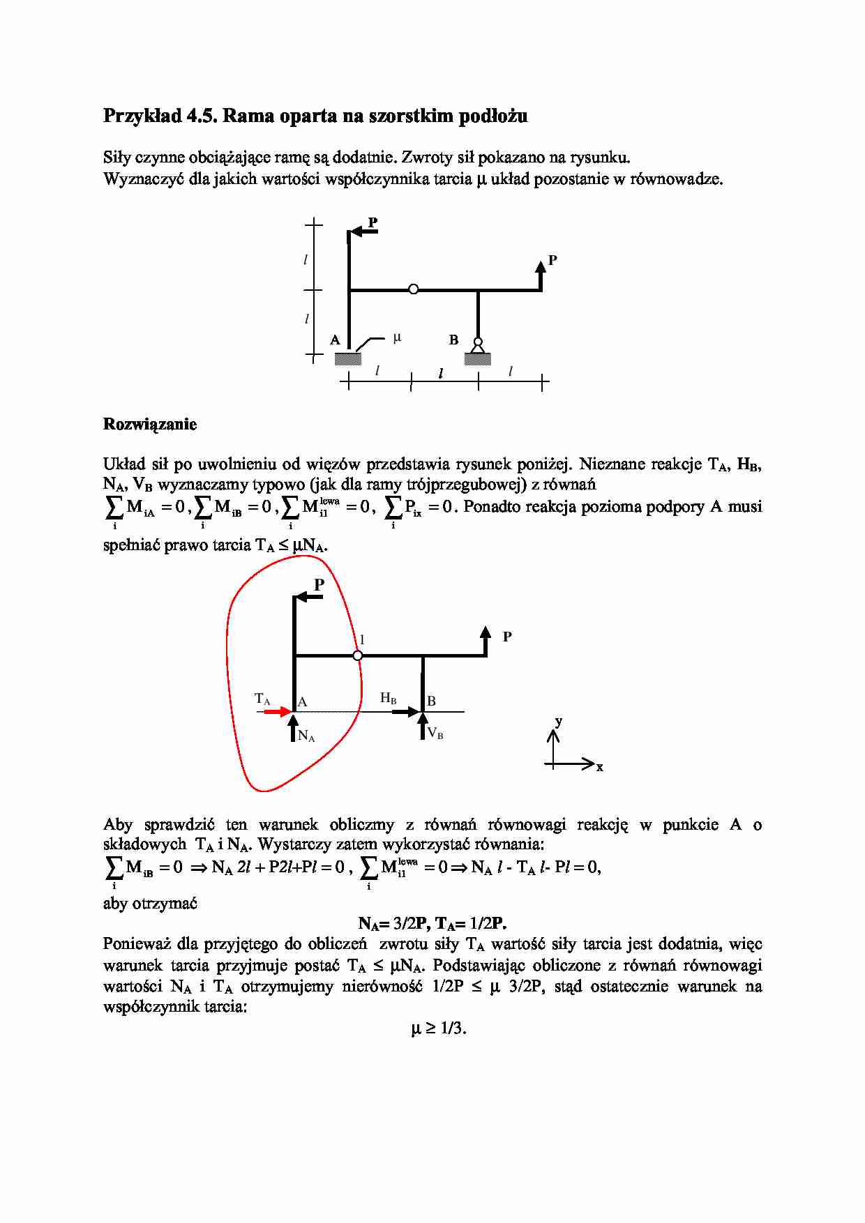 Rama oparta na szorstkim podłożu - strona 1