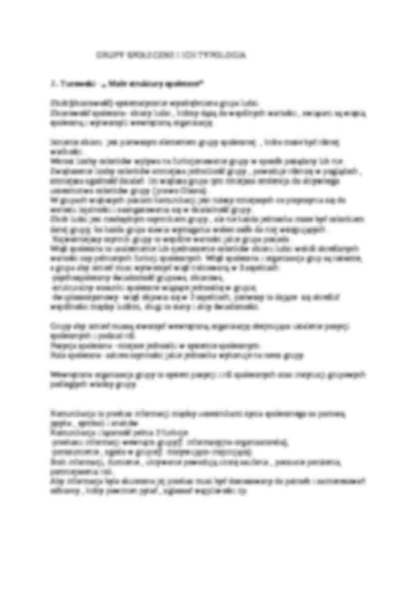 Grupy społeczne i ich typologia - strona 3