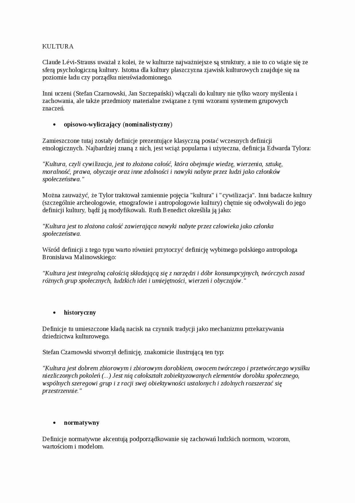 Socjologia ogólna - kultura - strona 1