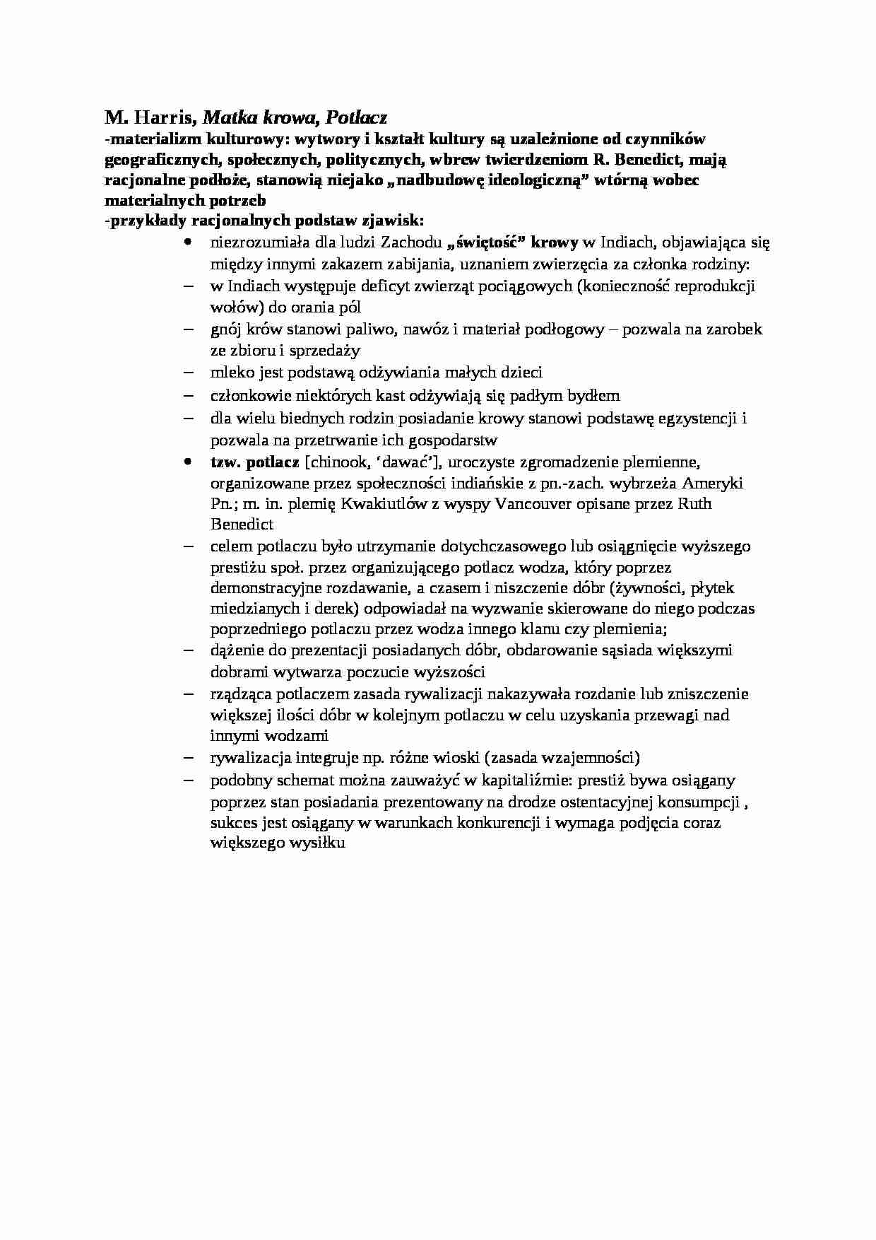 M.Harris - Matka krowa, Potlacz - strona 1