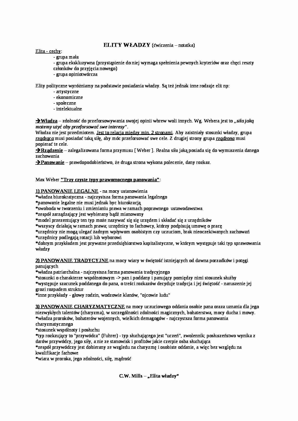 Polityka, elity władzy - strona 1