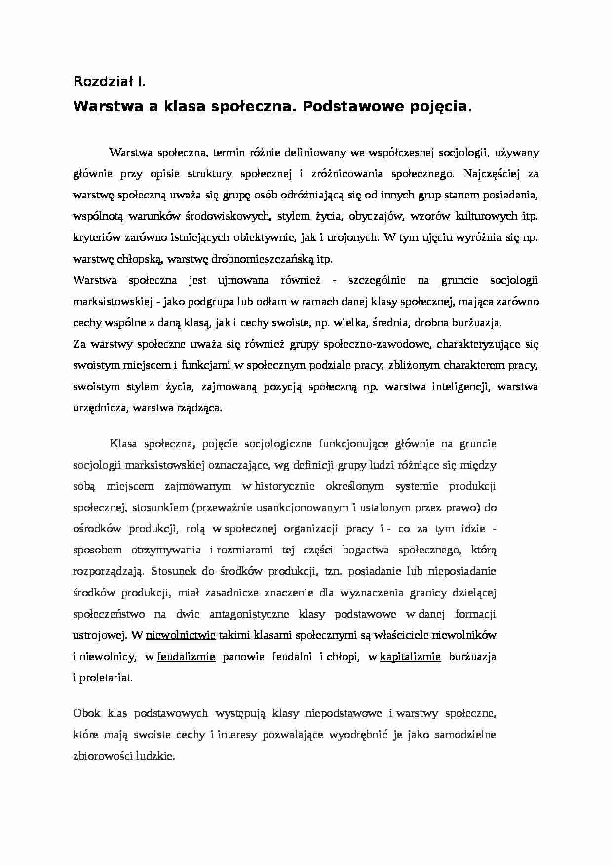 Warstwa a klasa społeczna - strona 1