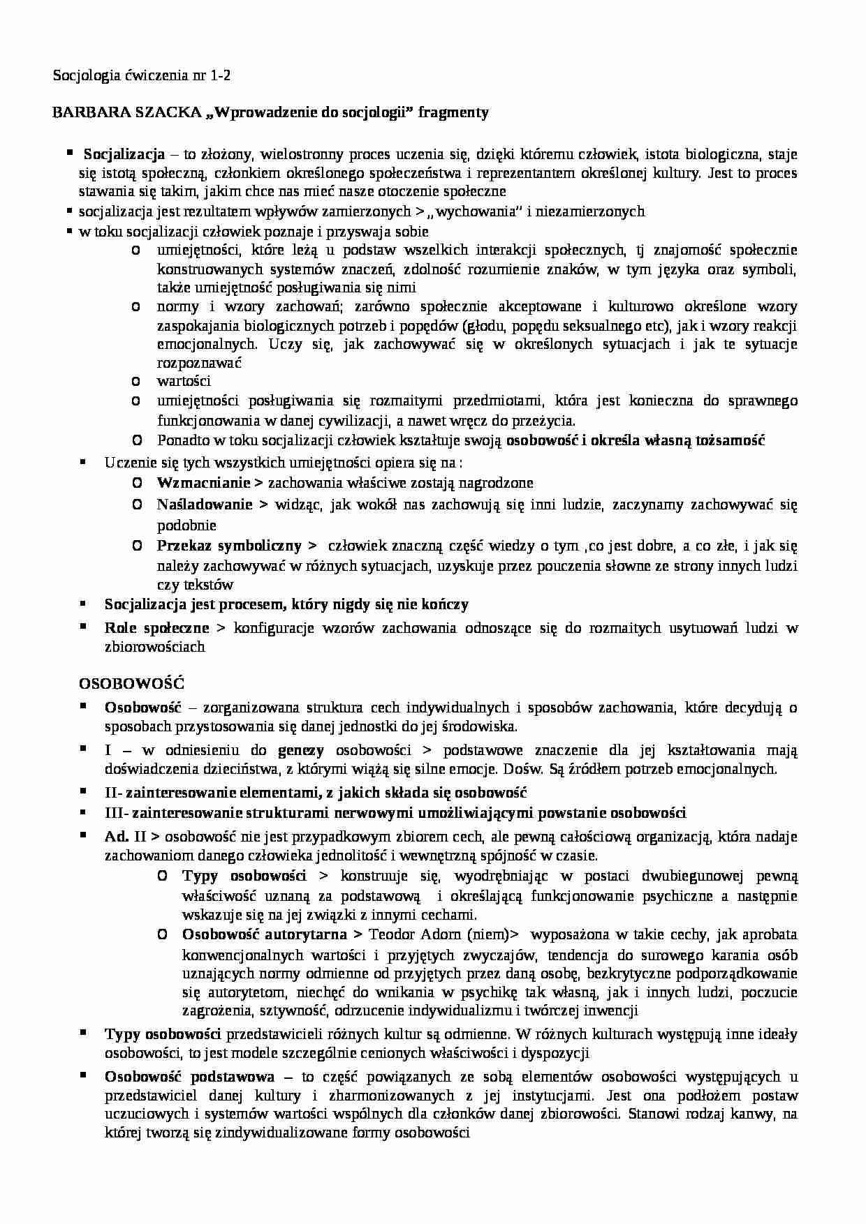 Wprowadzenie do socjologii - strona 1