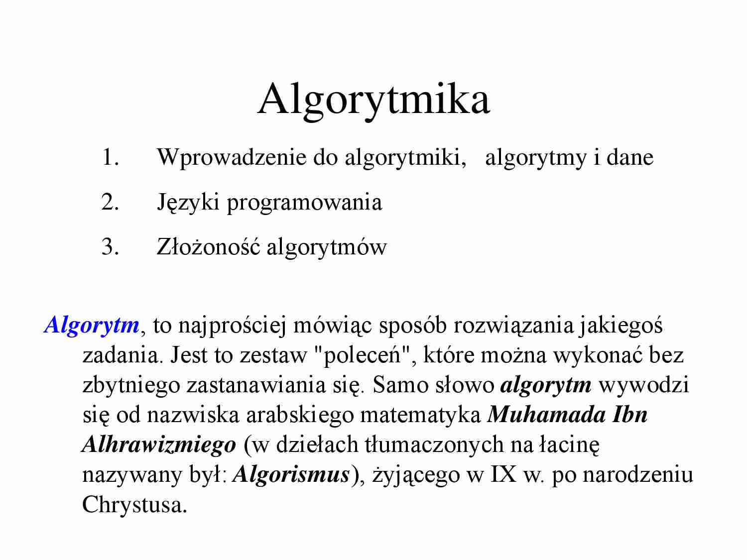 Wprowadzenie do algorytmiki - strona 1