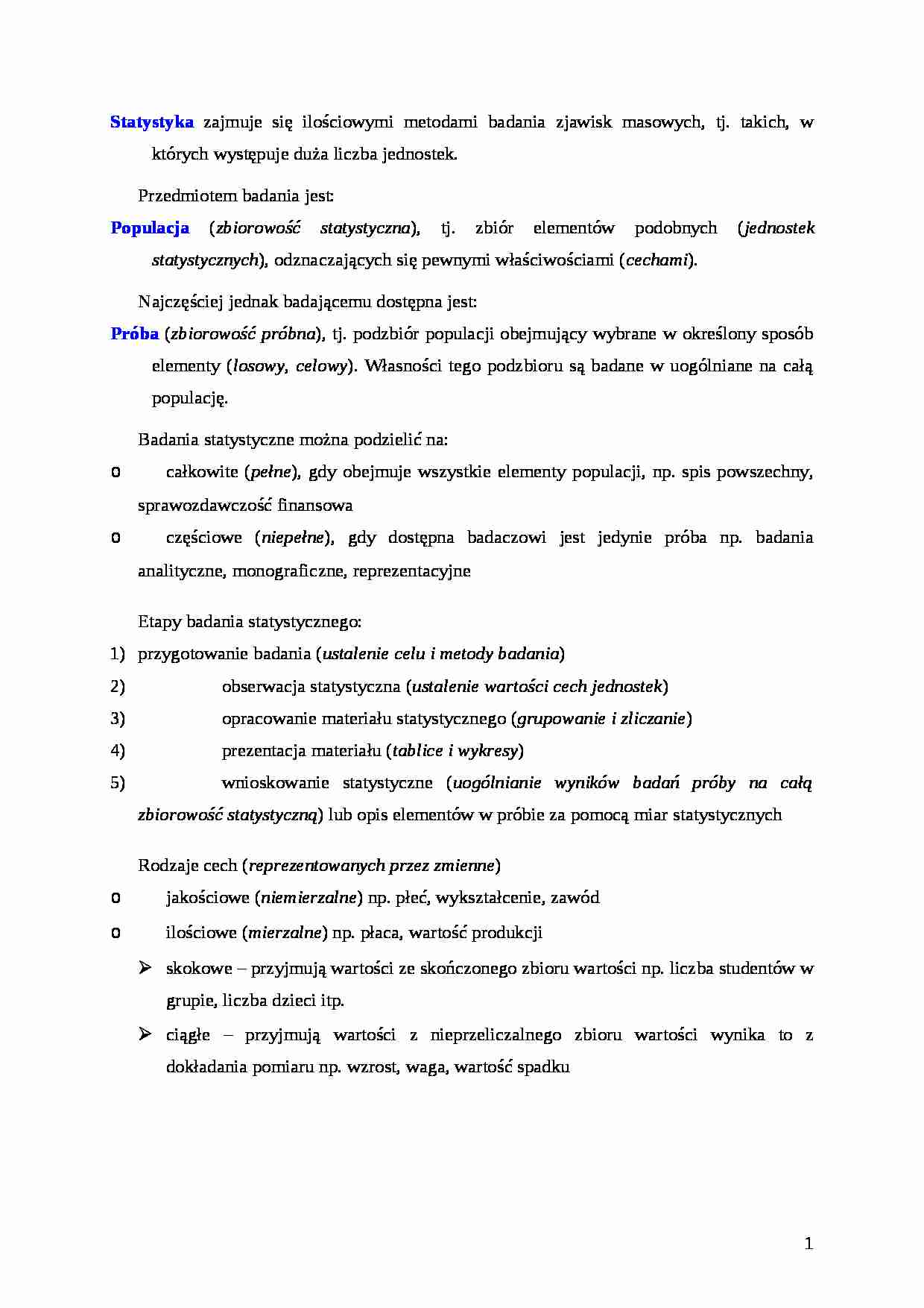 Statystyka  - dużo informacji - strona 1