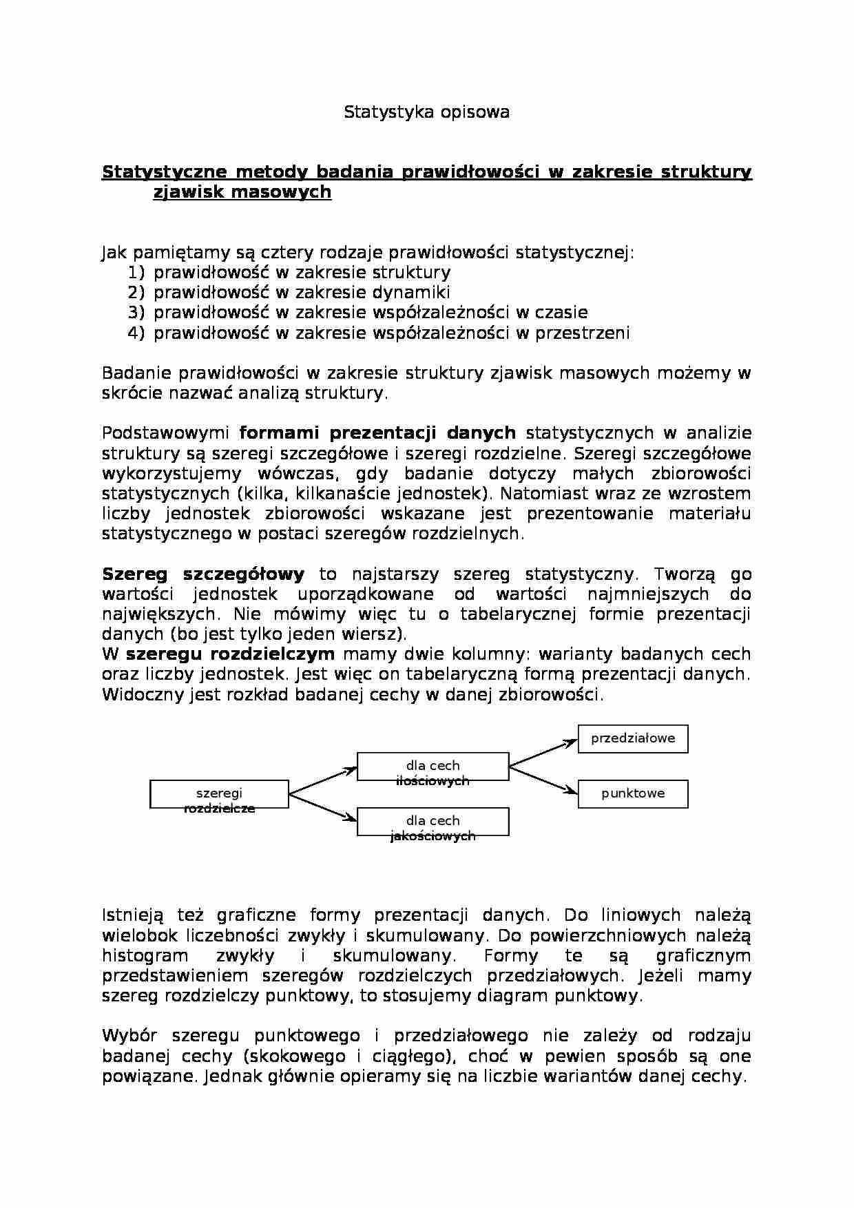 Statystyka opisowa - materiały - strona 1