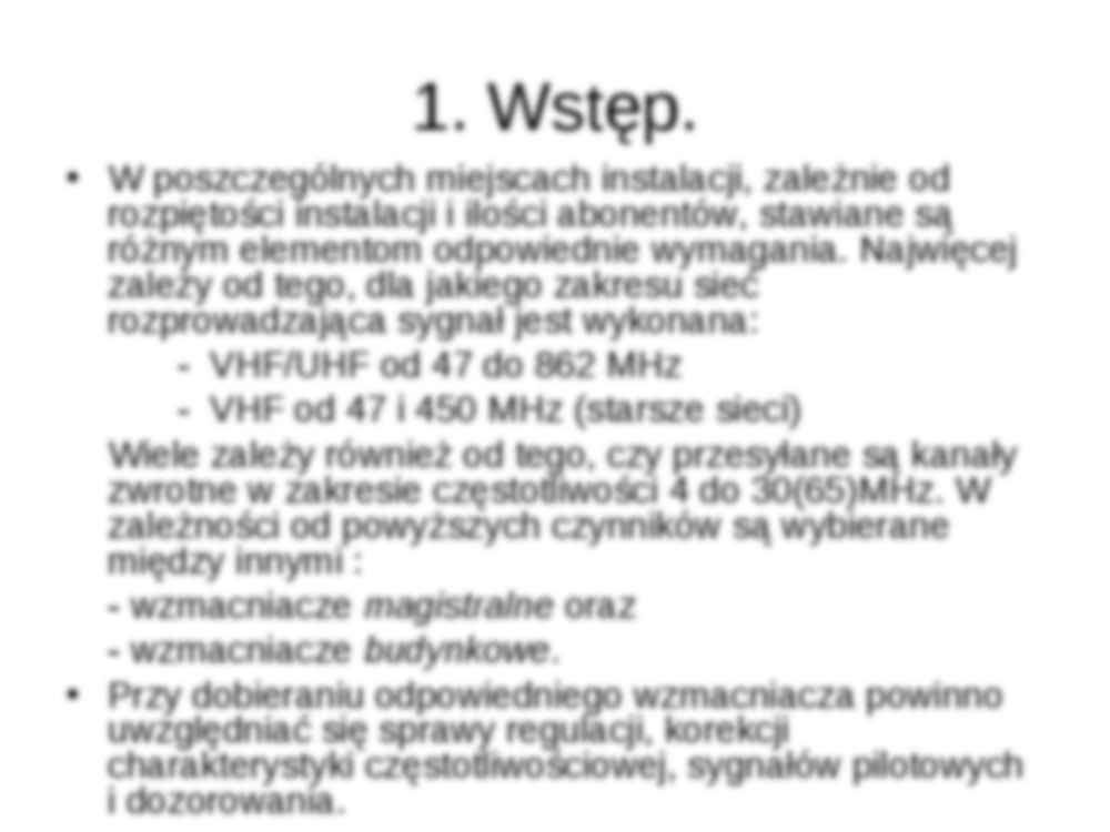 Telewizja kablowa - Wzmacniacze - strona 2