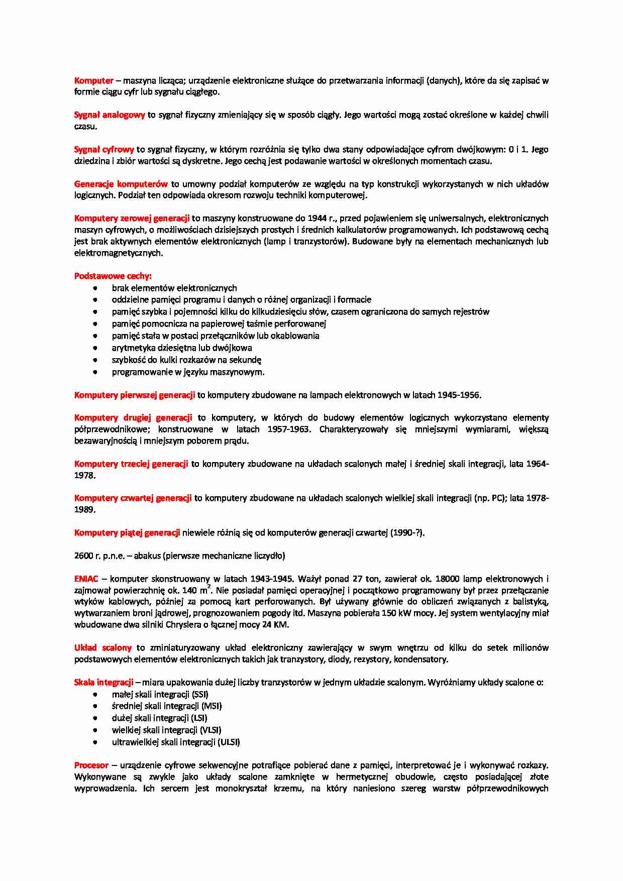 Podstawowe pojecia - strona 1