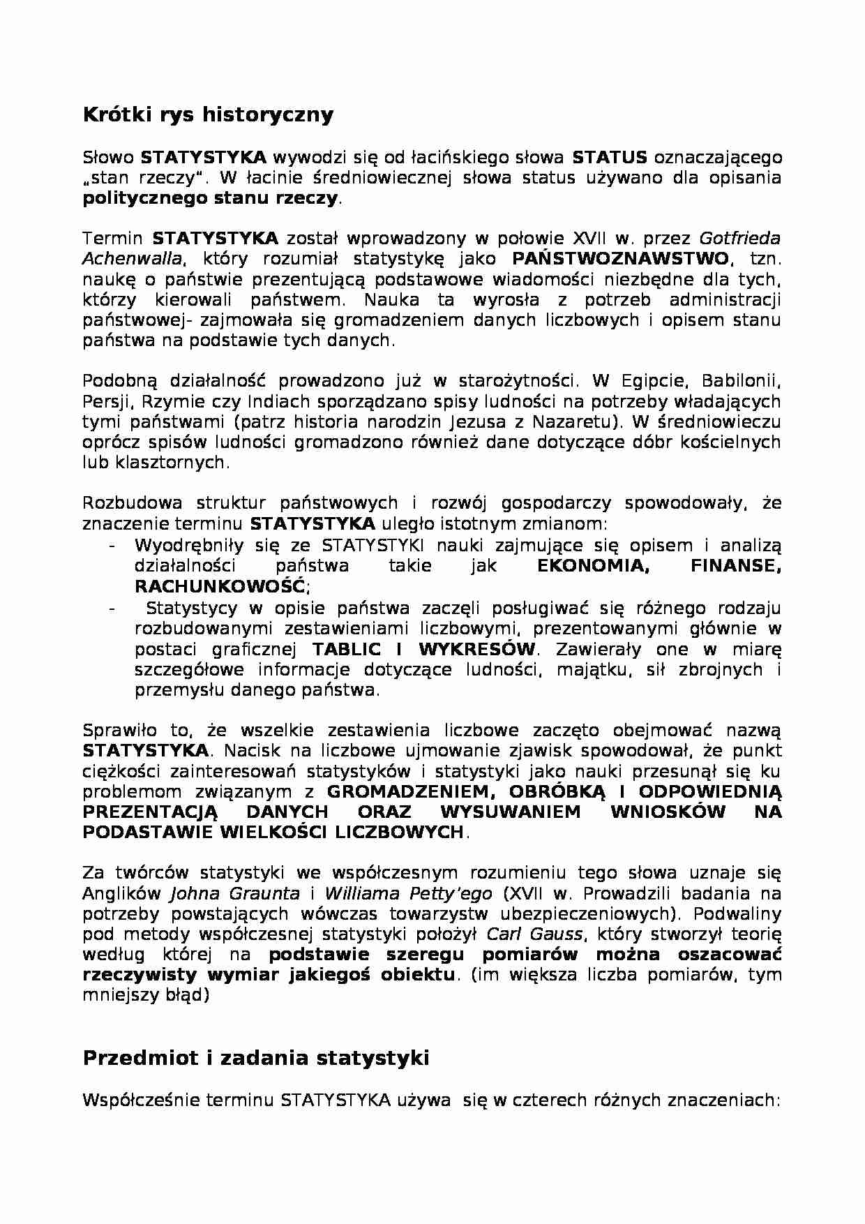 Krótki rys historyczny - strona 1
