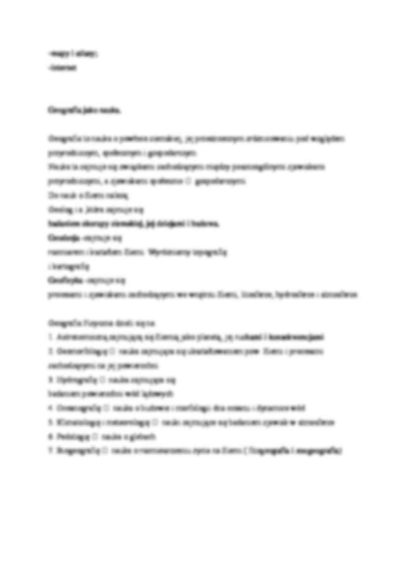 Geografia, definicja i podział geografii - strona 3