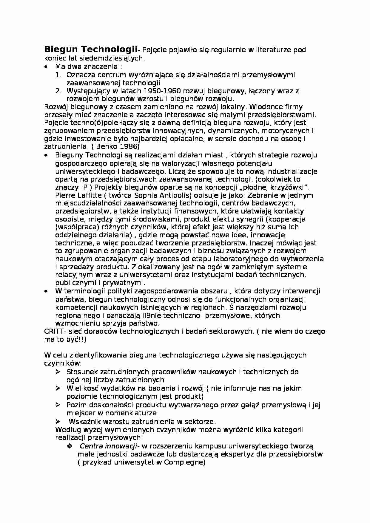 Bieguny technologii - strona 1