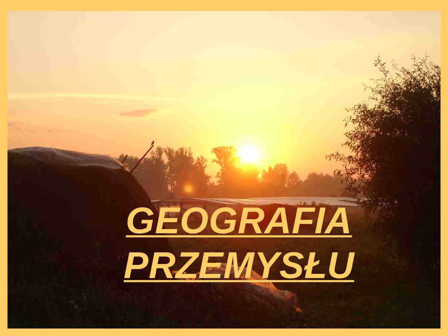 Geografia przemysłu - prezentacja - strona 1