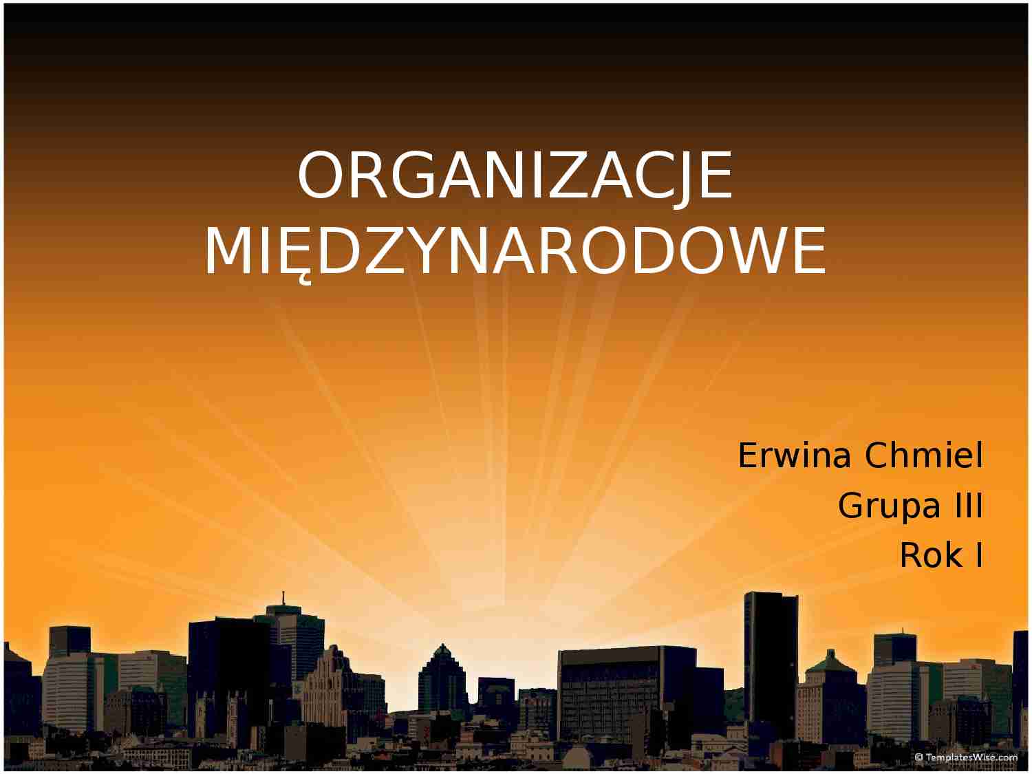 Organizacje międzynarodowe - Międzynarodowy Bank Odbudowy i Rozwoju - strona 1