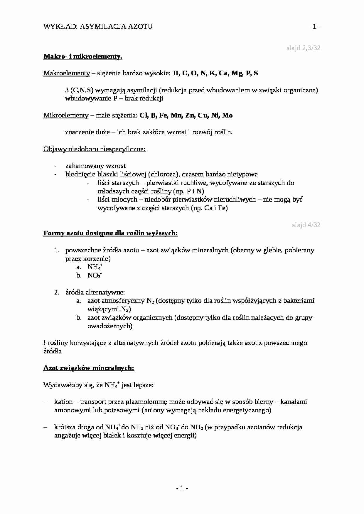 Makro- i mikroelementy - strona 1