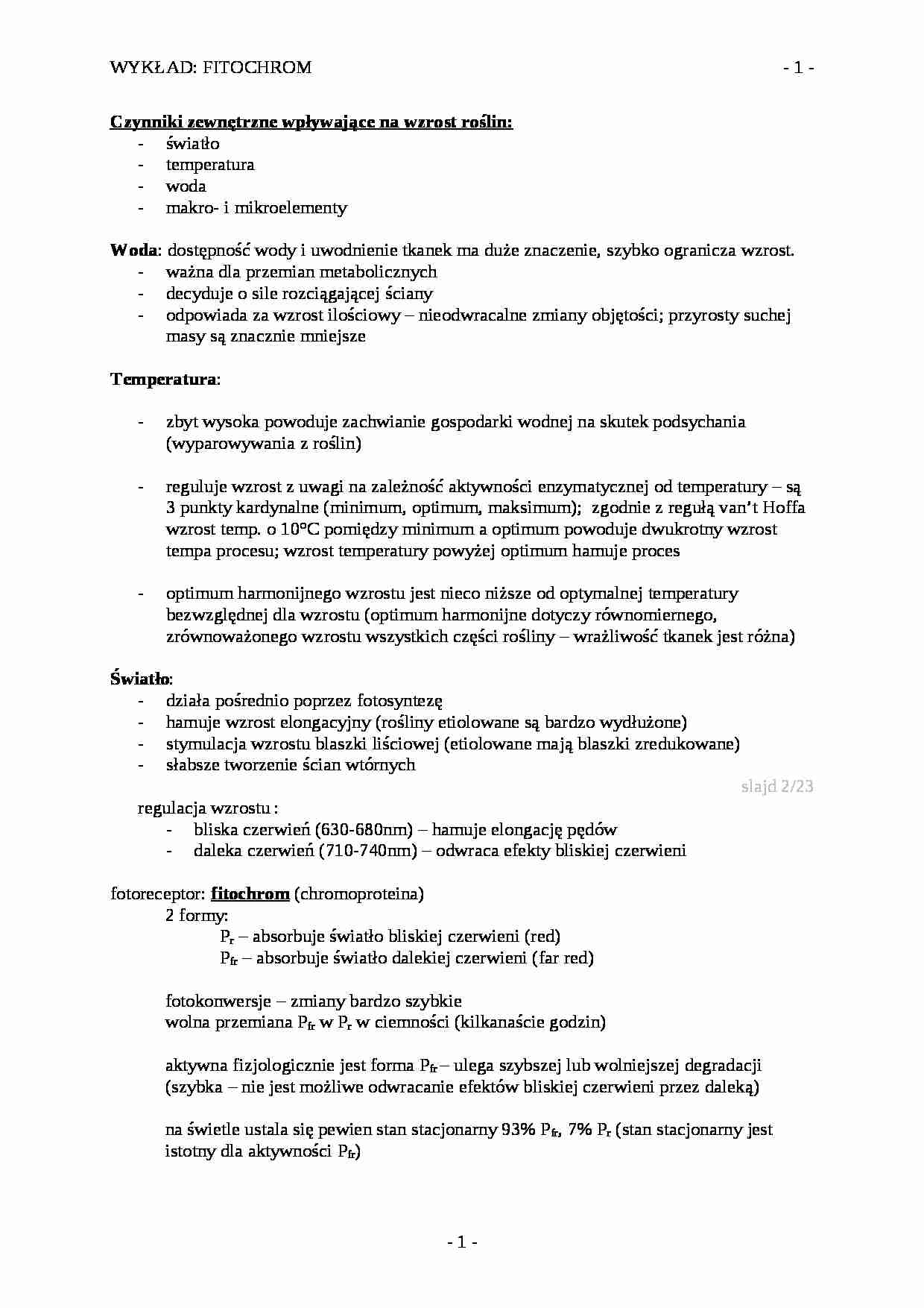 Czynniki wpływające na wzrost roślin - strona 1