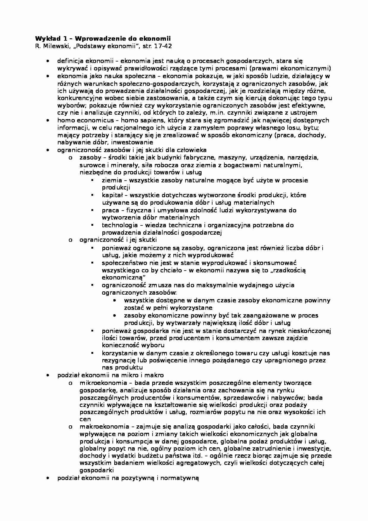 Wprowadzenie do ekonomii - strona 1