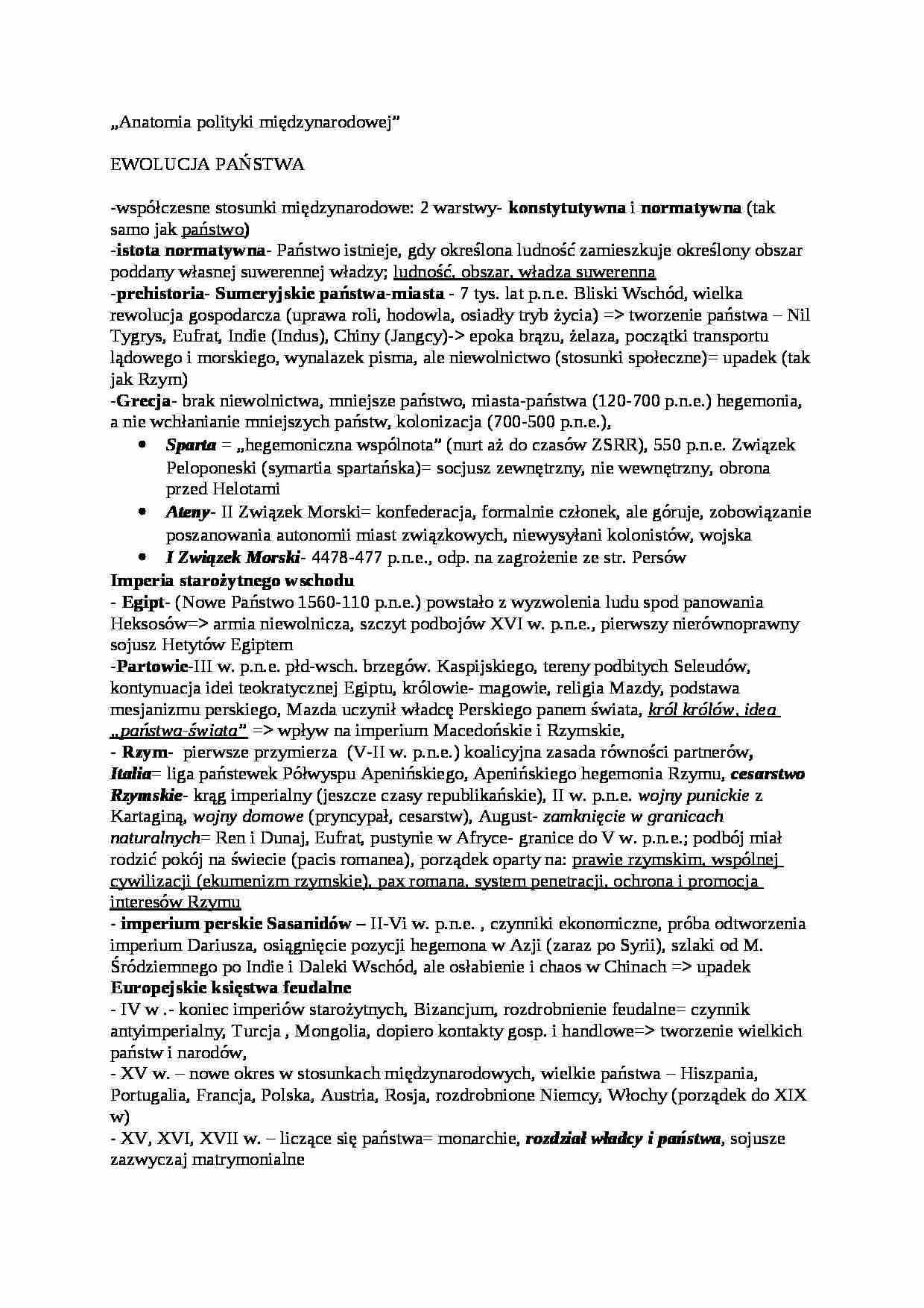 Anatomia polityki międzynarodowej - strona 1