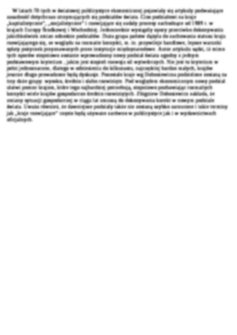 Ekonomiczno-społeczne podziały świata - strona 2