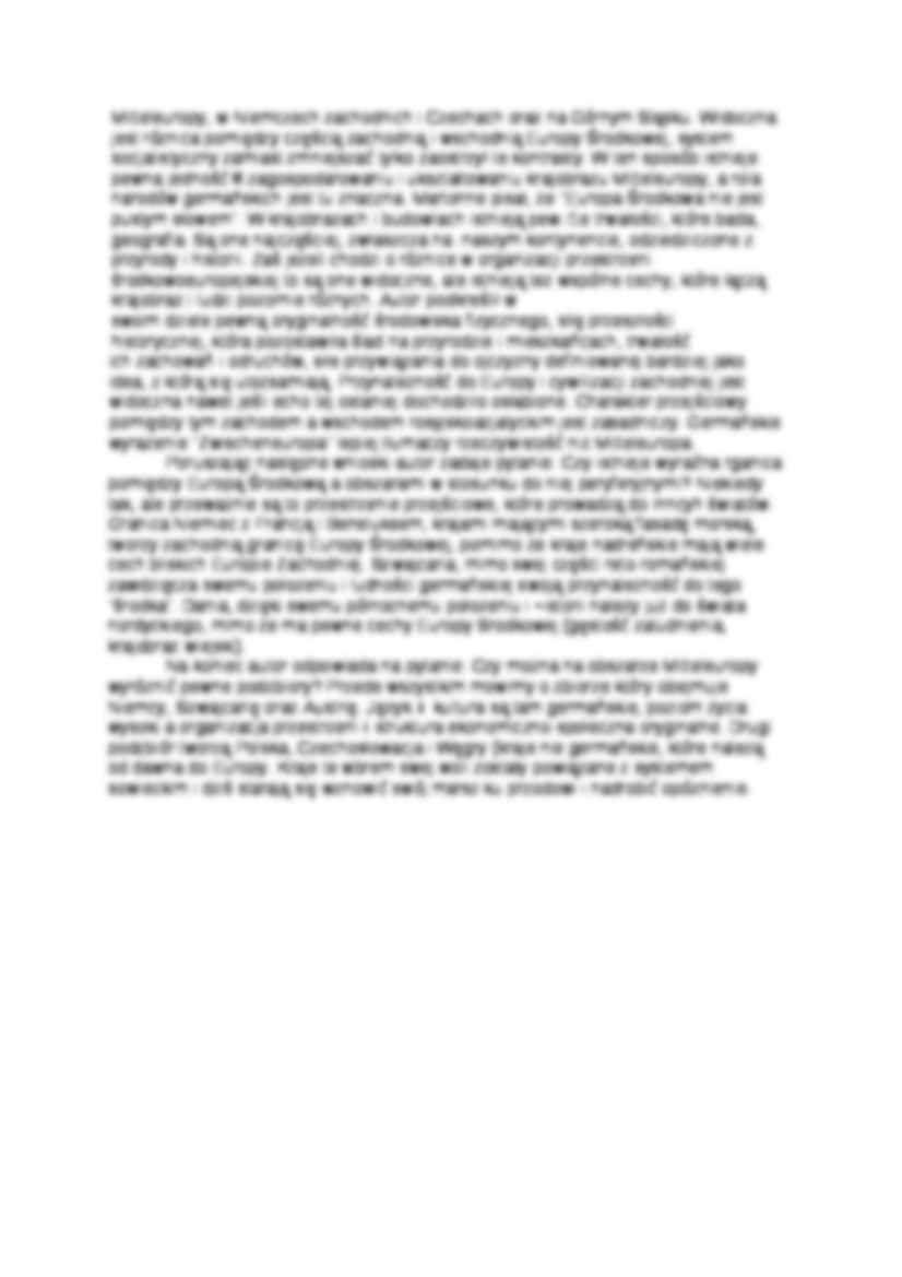 Mitteleuropa. Definicja Geograficzna - strona 2