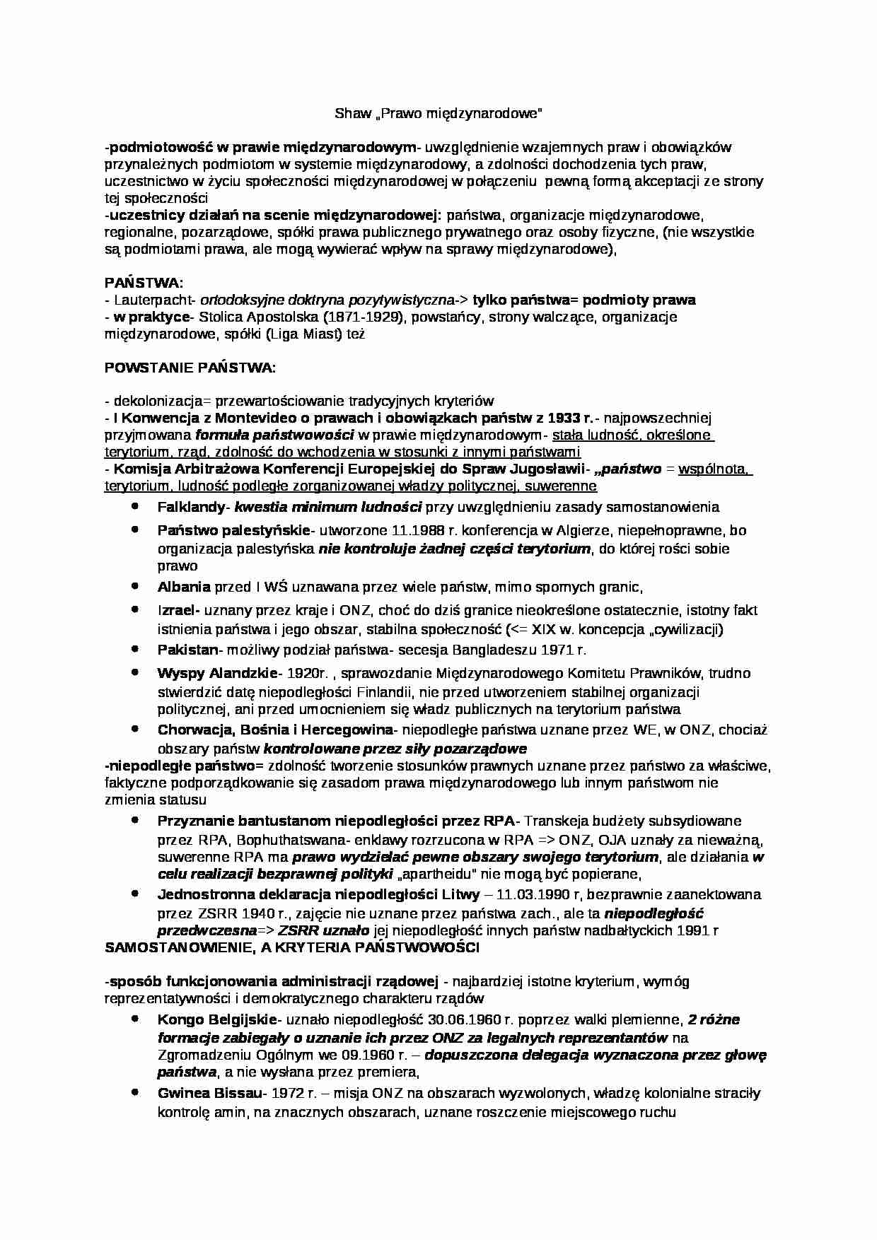 Prawo międzynarodowe - Shaw - strona 1