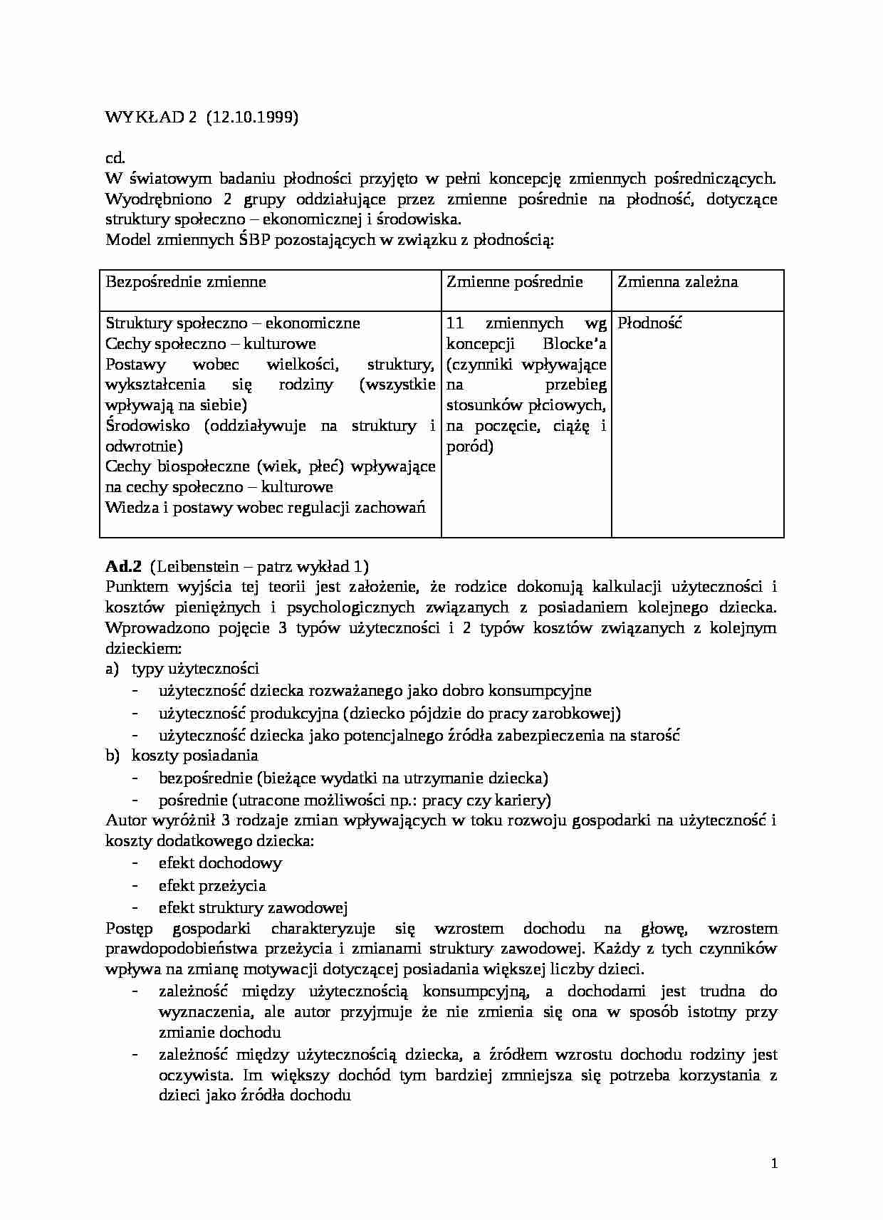 Demografia wykład 2 - strona 1