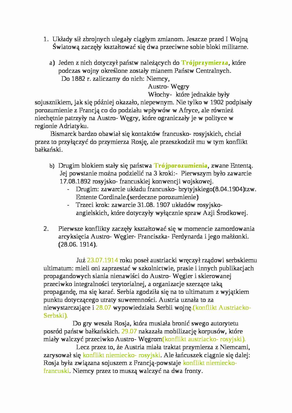 I wojna światowa - strona 1