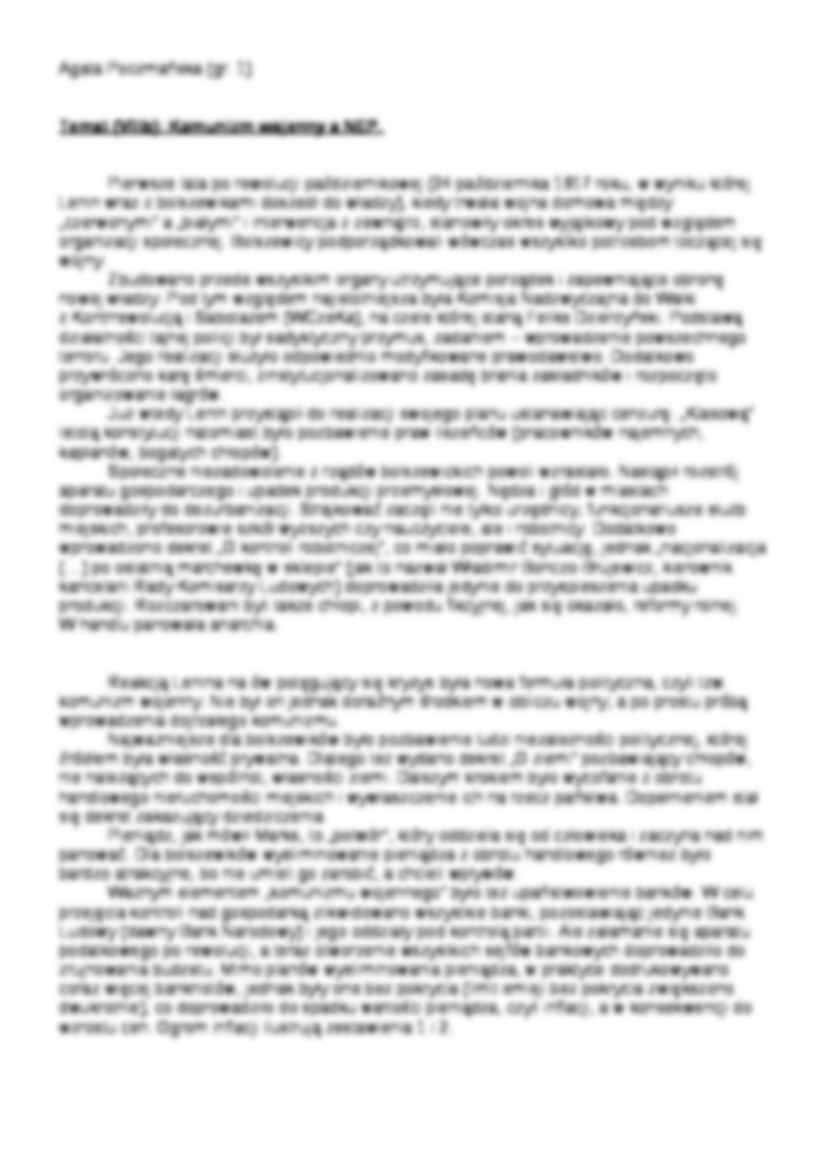 Komunizm wojenny a NEP - strona 2