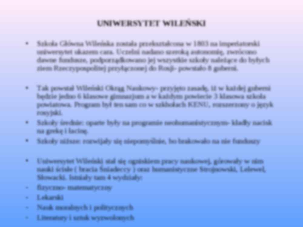 Sytuacja szkolnictwa w zaborze Rosyjskim - strona 2