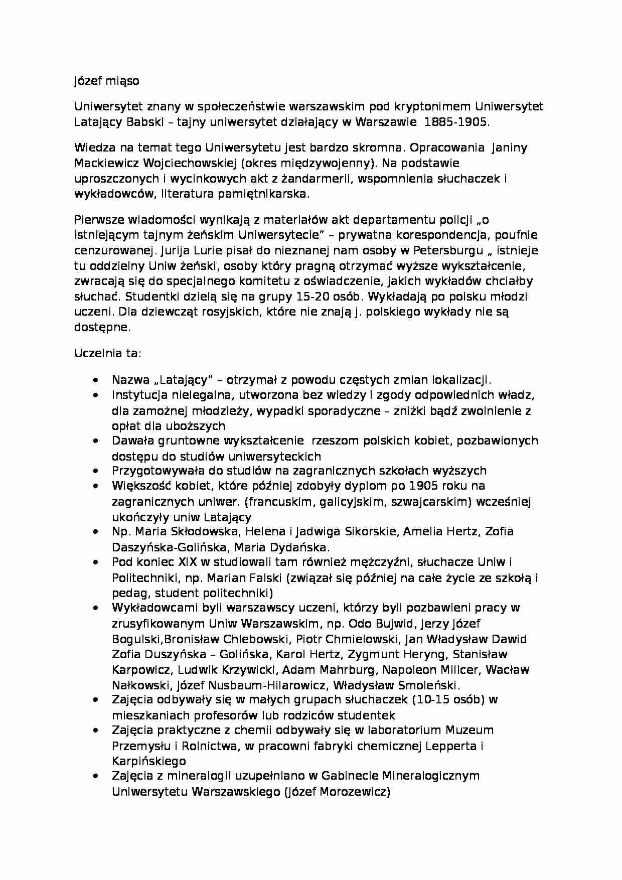 Uniwersytet latający - historia - strona 1